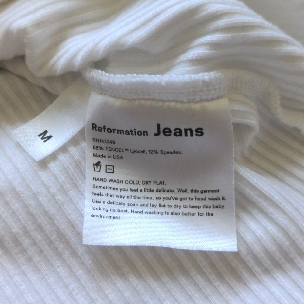 Reformation Jeans Audri Ribbed Bodysuit - Picture 5 of 5